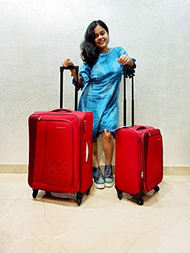 KAMILIANT by AMERICAN TOURISTER KAMPALA Set of 2 fabric Small Medium and Large 4w Soft sided trolley Luggage - Genx Bags Online