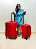 KAMILIANT by AMERICAN TOURISTER KAMPALA Set of 2 fabric Small Medium and Large 4w Soft sided trolley Luggage - Genx Bags Online