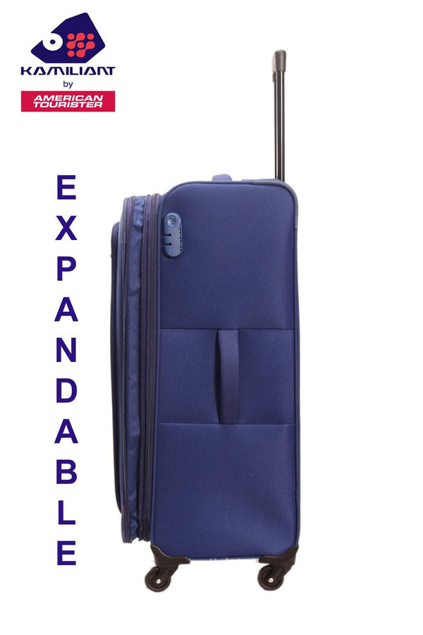 KAMILIANT by AMERICAN TOURISTER KAMPALA Set of 3 fabric Small Medium and Large 4w Soft sided trolley Luggage - Genx Bags Online