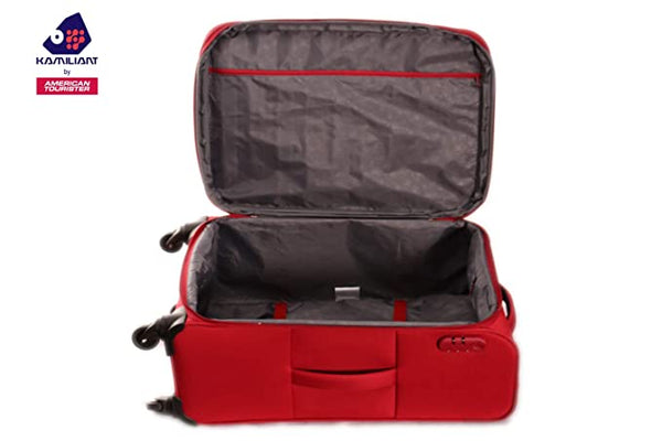 KAMILIANT by AMERICAN TOURISTER KAMPALA Set of 3 fabric Small Medium and Large 4w Soft sided trolley Luggage - Genx Bags Online