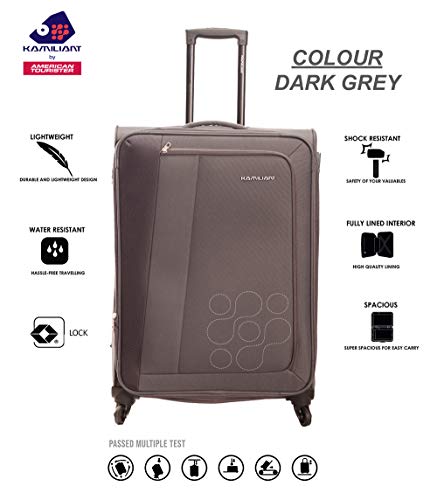 KAMILIANT by AMERICAN TOURISTER KAMPALA Set of 3 fabric Small Medium and Large 4w Soft sided trolley Luggage - Genx Bags Online