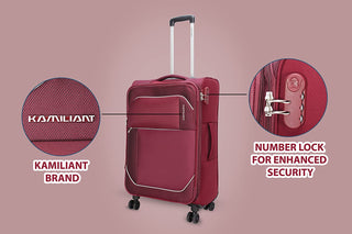Kamiliant By American Tourister Vector (Soft) Large Check In (79 CM) - Genx Bags Online