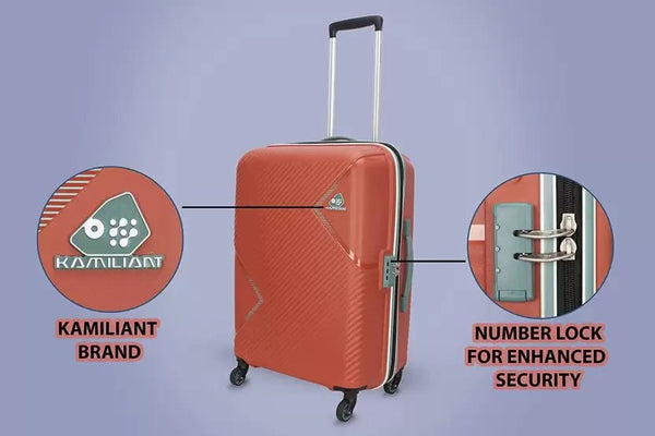 Kamiliant by American tourister Zakk Secure Trolley Bag (Mediume Check In Size 68 CM) - Genx Bags Online