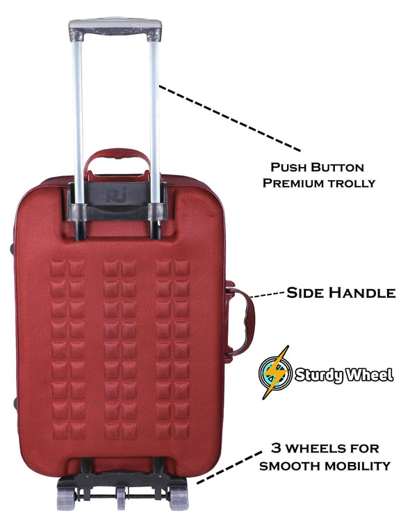 Luggage Safari Style /Travel/ Tourist Ba/Suitcase Trolley - Genx Bags Online