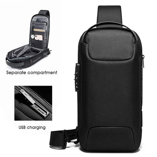 Multi-Utility Anti-Thief Sling Bag with USB Charging - Genx Bags Online