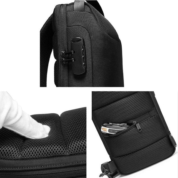 Multi-Utility Anti-Thief Sling Bag with USB Charging - Genx Bags Online