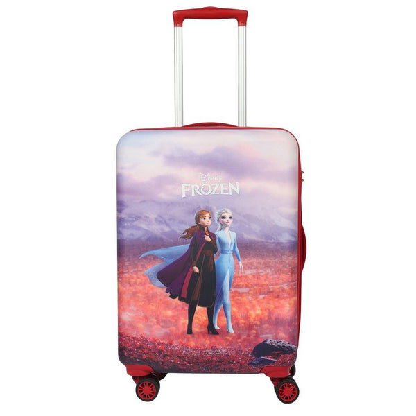 Novex Disney Frozen Original Hard Sided Trolley Bag with 4 Wheel - Red - Genx Bags Online
