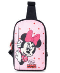 Novex Disney Kids Minnie Mouse Polyester Crossbody Small Shoulder Chest Travel Personal Pocket Bag - Pink - Genx Bags Online