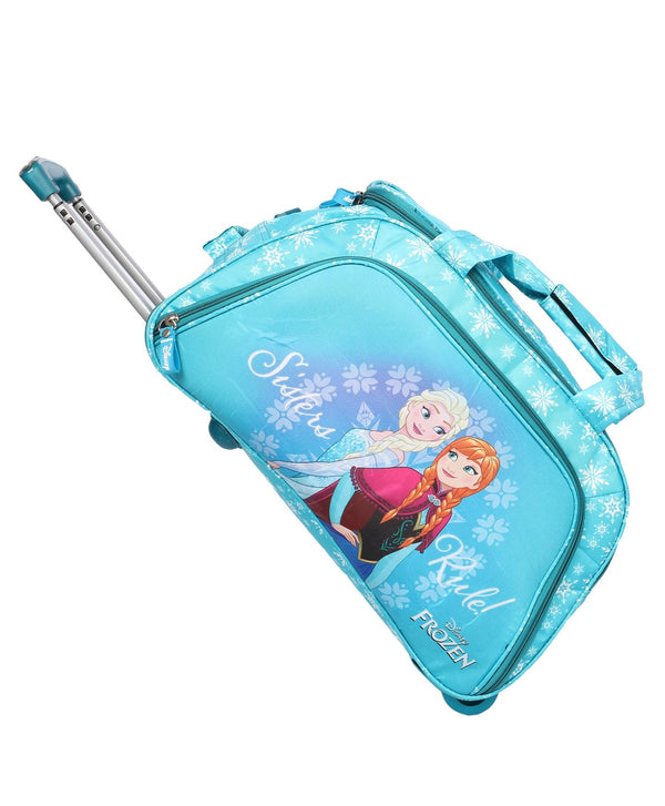Novex Disney Original Frozen Polyester Kids Travel Duffle Trolley Bag - Blue - Genx Bags Online