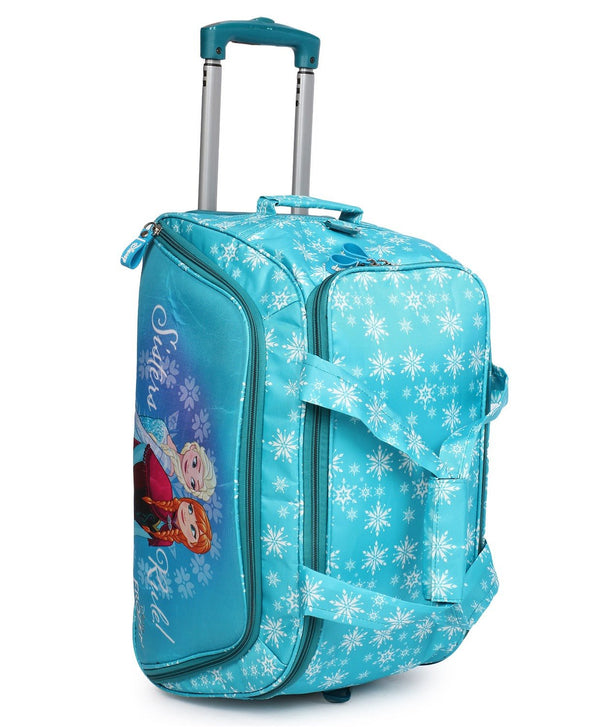 Novex Disney Original Frozen Polyester Kids Travel Duffle Trolley Bag - Blue - Genx Bags Online