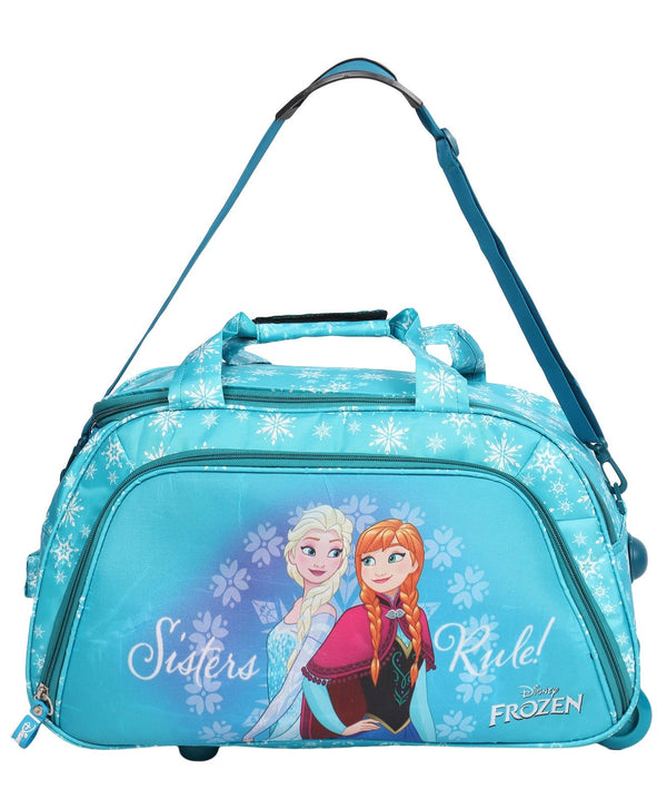Novex Disney Original Frozen Polyester Kids Travel Duffle Trolley Bag - Blue - Genx Bags Online