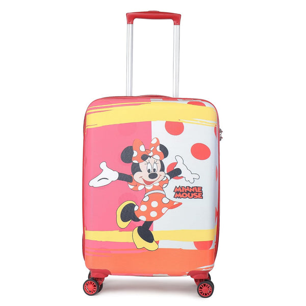 NOVEX Disney Original Minnie Mouse Hard Sided Unbreakable Polycarbonate Kids Trolley Suitcase with 4 Wheel - Genx Bags Online