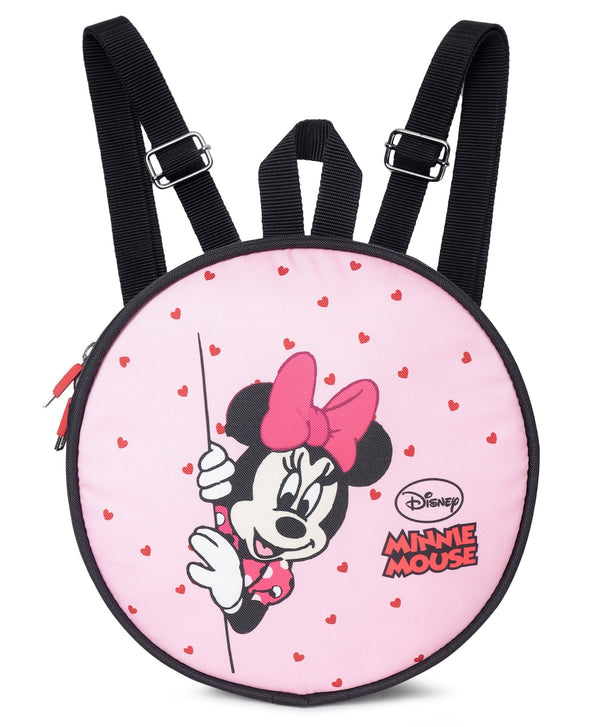 NOVEX Disney Original Minnie Mouse Round Backpack Bag with Adjustable Strap - Pink - Genx Bags Online