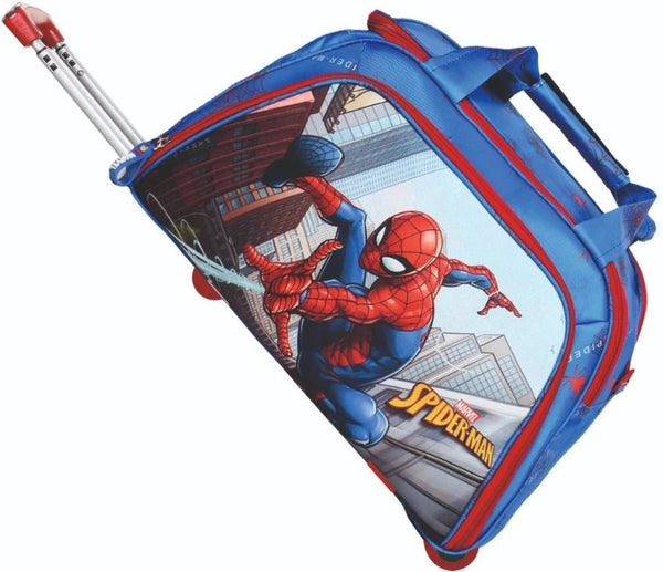 Novex Disney Original Spiderman Polyester Kids Travel Duffle Trolley Bag - Blue - Genx Bags Online