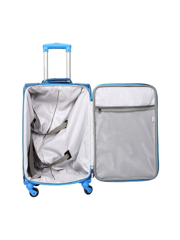 Novex Marvel Avengers Blue Original Soft Sided Polyester Kids Trolley Bag for Travel with 4 Wheels - Genx Bags Online