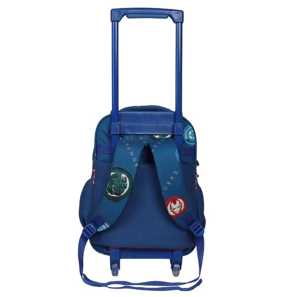 Novex Marvel Avengers Original Kids Backpack Trolley with 2 Wheels (Blue) / Kids Backpack / Kids School Bag - Genx Bags Online