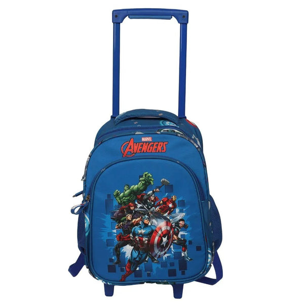 Novex Marvel Avengers Original Kids Backpack Trolley with 2 Wheels (Blue) / Kids Backpack / Kids School Bag - Genx Bags Online
