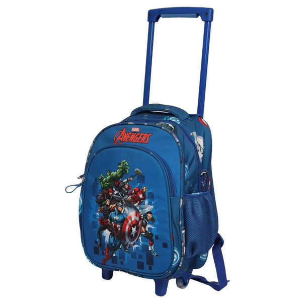 Novex Marvel Avengers Original Kids Backpack Trolley with 2 Wheels (Blue) / Kids Backpack / Kids School Bag - Genx Bags Online