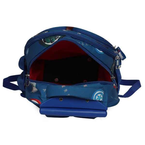 Novex Marvel Avengers Original Kids Backpack Trolley with 2 Wheels (Blue) / Kids Backpack / Kids School Bag - Genx Bags Online