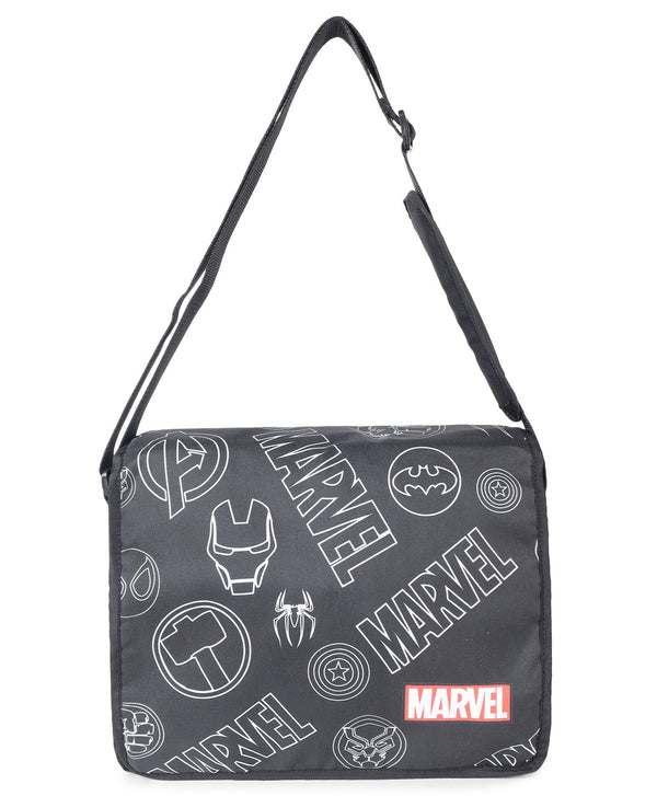 Novex Marvel Kids Avengers Messenger Bag with Adjustable Strap - Black - Genx Bags Online