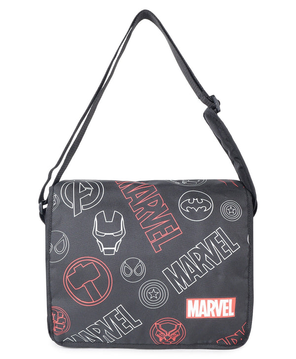 Novex Marvel Kids Avengers Messenger Bag with Adjustable Strap - Black/Red - Genx Bags Online