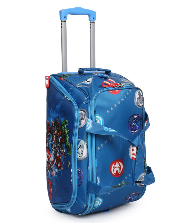 Novex Marvel Original Avengers Polyester Kids Travel Duffle Trolley Bag - Blue - Genx Bags Online
