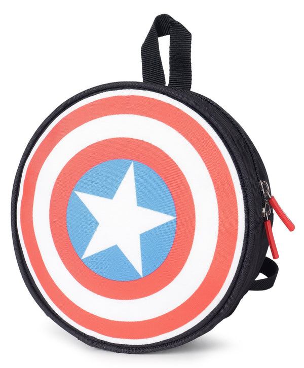 NOVEX Marvel Original Captain America Round Backpack Bag with Adjustable Strap - Blue - Genx Bags Online