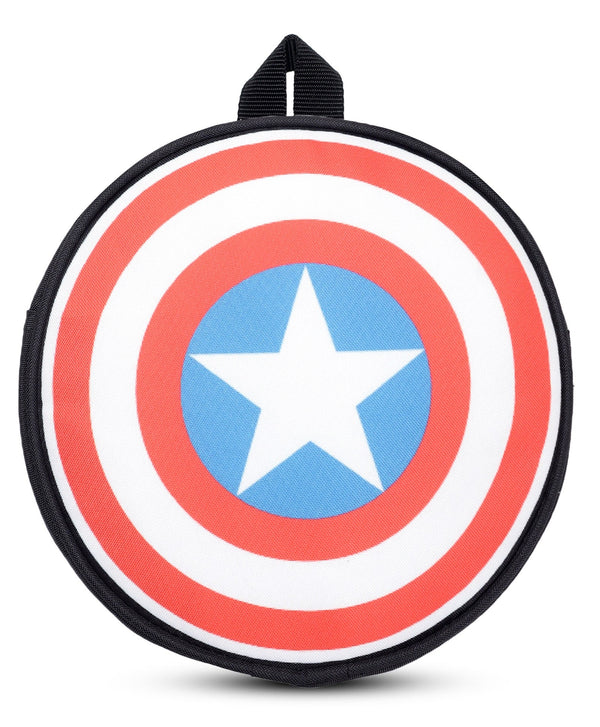 NOVEX Marvel Original Captain America Round Backpack Bag with Adjustable Strap - Blue - Genx Bags Online