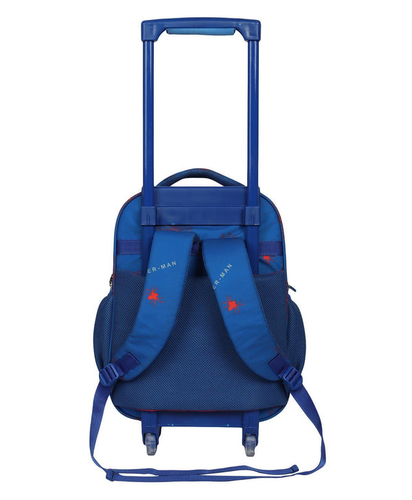 Novex Marvel Original Spider Man Kids Backpack Trolley with 2 Wheel Kids School Bag Blue - Genx Bags Online