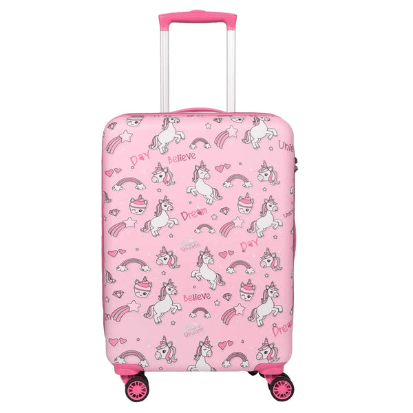Novex Unicorn Hard Polycarbonate Kids Trolley Bag - Pink - Genx Bags Online