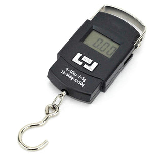 Portable Electronic Digital Hanging Luggage Weighing Scale Up-to 50 kg with LCD Display and Back Light, Small, Black - Genx Bags Online