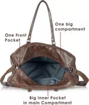 PU Leather Hand Travel Duffle 36 L 19" Bag - Genx Bags Online
