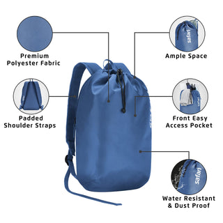 SAFARI 15 Ltrs Denim Blue Casual/School/College Backpack - Genx Bags Online