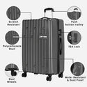 Safari Cargo Neo Hard Luggage with TSA lock and Dual Wheels - Combo (Set of 3) (55cm), (71cm) & (81cm) - Genx Bags Online