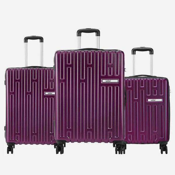 Safari Cargo Neo Hard Luggage with TSA lock and Dual Wheels - Combo (Set of 3) (55cm), (71cm) & (81cm) - Genx Bags Online
