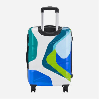 Safari Chroma Plus Hard Luggage - Printed Blue - Genx Bags Online