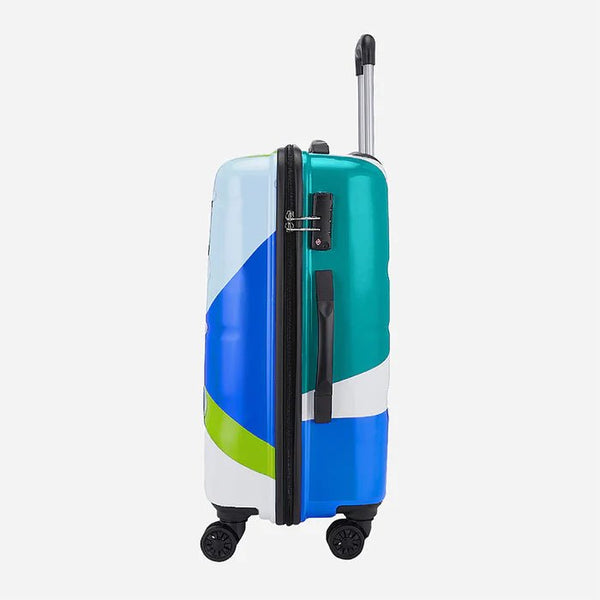 Safari Chroma Plus Hard Luggage - Printed Blue - Genx Bags Online