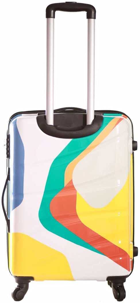 Safari Chroma Plus Hard Luggage - Printed Yellow - Genx Bags Online