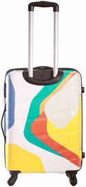 Safari Chroma Plus Hard Luggage - Printed Yellow - Genx Bags Online