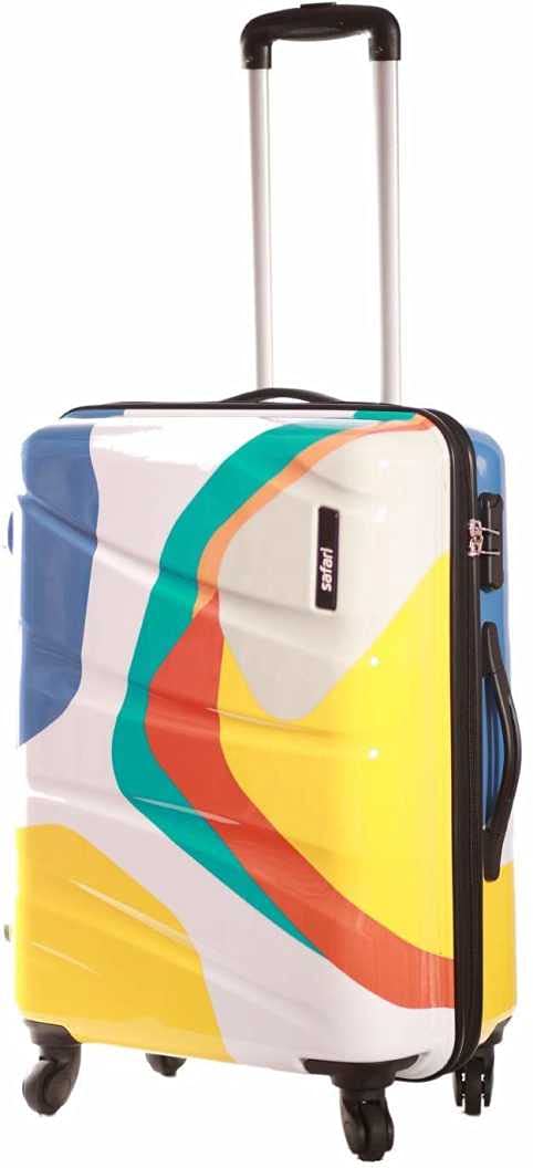Safari Chroma Plus Printed Trolley Bags Chroma Hard Sided Set of 3 PCs (55, 66, 77 CM) - Genx Bags Online