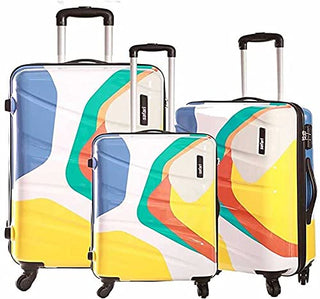 Safari Chroma Plus Printed Trolley Bags Chroma Hard Sided Set of 3 PCs (55, 66, 77 CM) - Genx Bags Online