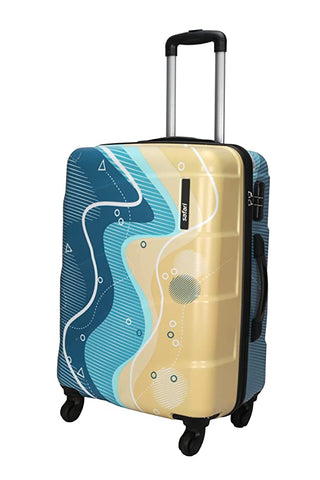 Safari Coast Line Polycarbonate Printed Multi-Color 4 Wheels Hard sided Trolley Luggage - Genx Bags Online