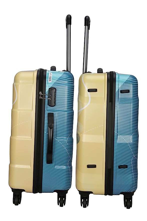 Safari Coast Line Polycarbonate Printed Multi-Color 4 Wheels Hard sided Trolley Luggage - Genx Bags Online