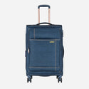 Safari Denim Plus Anti Theft Soft luggage and TSA lock, Dual wheels , Securi Zipper and Detailed Interiors with Wet Pouch 59 (CM) Cabin bag - Genx Bags Online