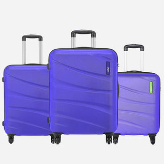 Safari Flo Secure Hard luggage with Anti-Theft Zipper and Detailed Interiors - Combo (Set of 3) - Genx Bags Online