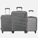 Safari Flo Secure Hard luggage with Anti-Theft Zipper and Detailed Interiors - Combo (Set of 3) - Genx Bags Online