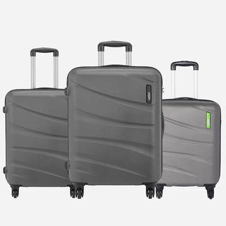 Safari Flo Secure Hard luggage with Anti-Theft Zipper and Detailed Interiors - Combo (Set of 3) - Genx Bags Online
