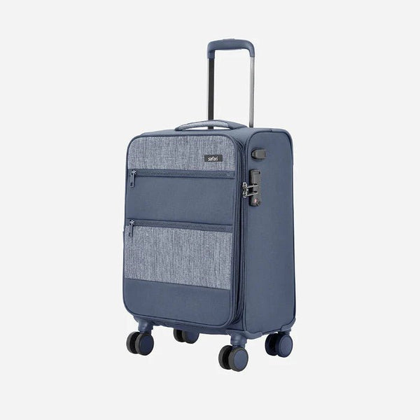 Safari Harmony Anti Theft Soft Luggage with TSA lock, Securi Zipper, Dual Wheels and USB Port 81 (CM) Large bag - Genx Bags Online