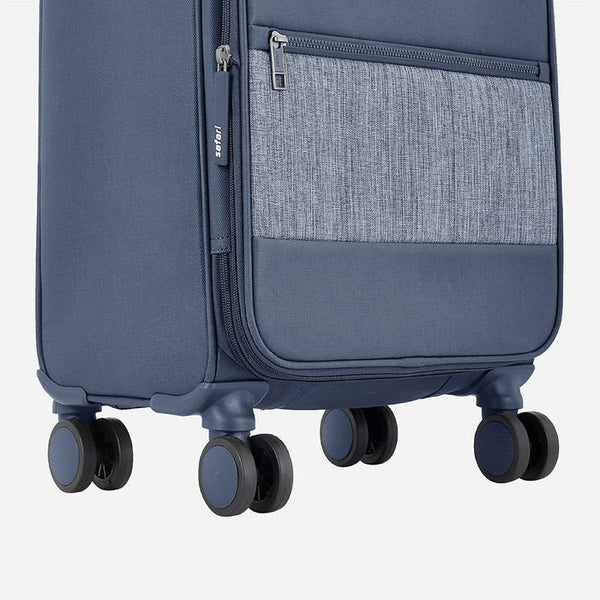 Safari Harmony Anti Theft Soft Luggage with TSA lock, Securi Zipper, Dual Wheels and USB Port 81 (CM) Large bag - Genx Bags Online
