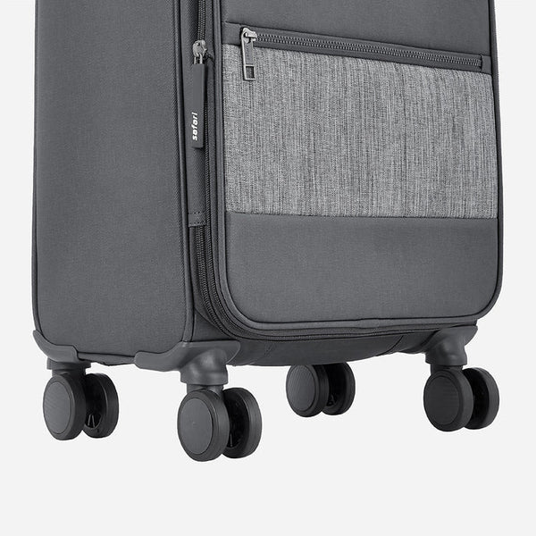 Safari Harmony Anti Theft Soft Luggage with TSA lock, Securi Zipper, Dual Wheels and USB Port 81 (CM) Large bag - Genx Bags Online